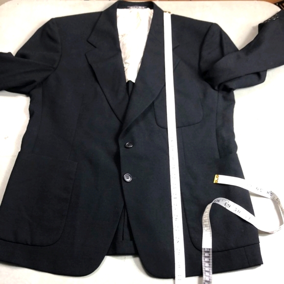 Valentino UOMO Black Pure Wool Blazer - Picture 10 of 15